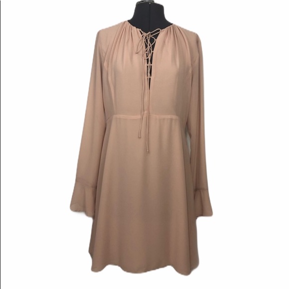 Wayf Dresses & Skirts - WAYF NWT Women's Lace Up Dress in Blush Pink L